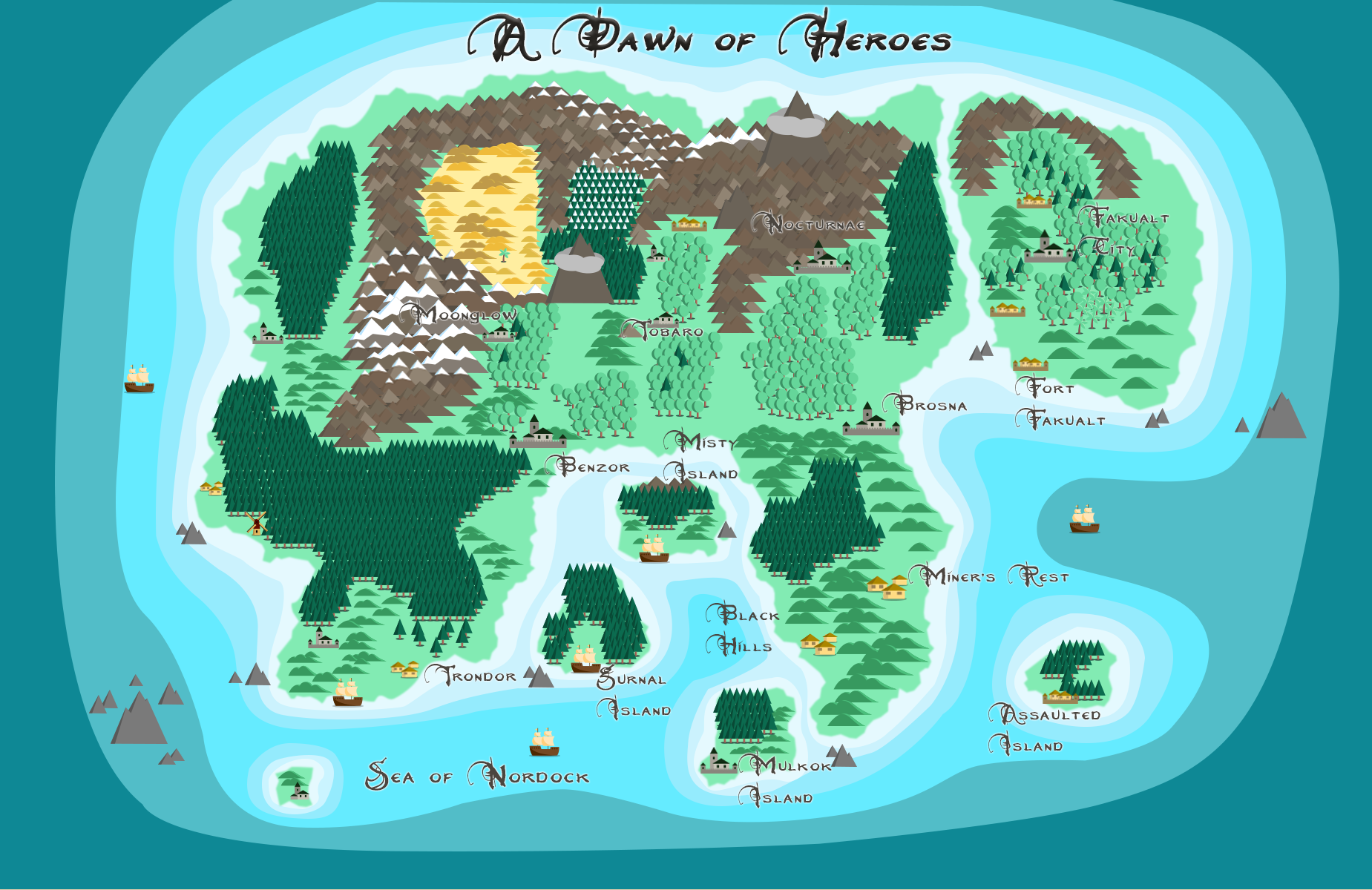 The drawn map of Nordock